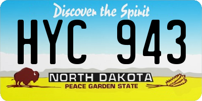 ND license plate HYC943