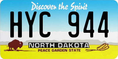 ND license plate HYC944
