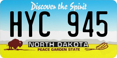 ND license plate HYC945