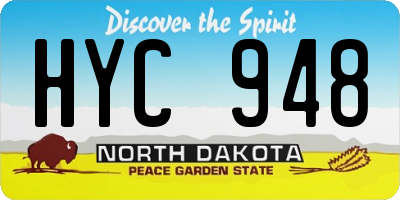 ND license plate HYC948