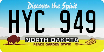 ND license plate HYC949