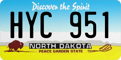 ND license plate HYC951