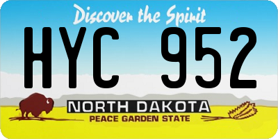 ND license plate HYC952