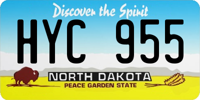 ND license plate HYC955