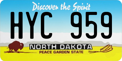 ND license plate HYC959