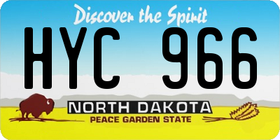 ND license plate HYC966
