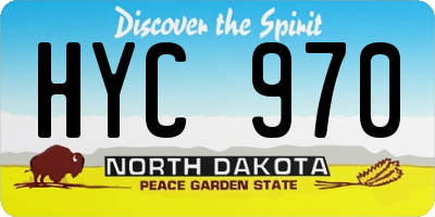 ND license plate HYC970