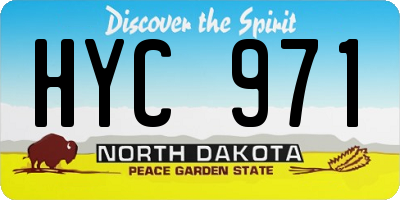 ND license plate HYC971