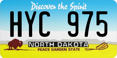 ND license plate HYC975