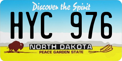 ND license plate HYC976