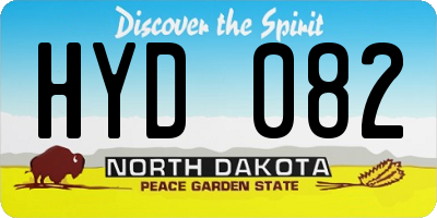 ND license plate HYD082