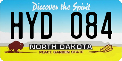 ND license plate HYD084