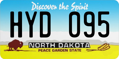 ND license plate HYD095