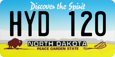 ND license plate HYD120