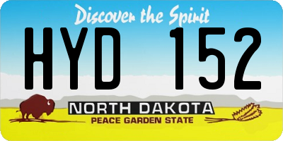 ND license plate HYD152