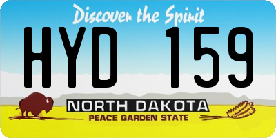 ND license plate HYD159