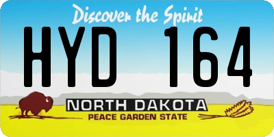 ND license plate HYD164