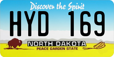 ND license plate HYD169