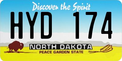 ND license plate HYD174