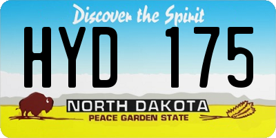 ND license plate HYD175