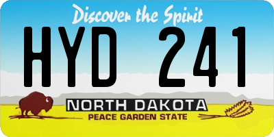 ND license plate HYD241