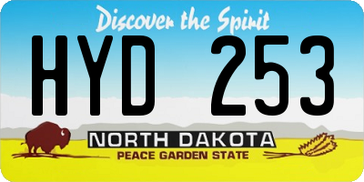 ND license plate HYD253