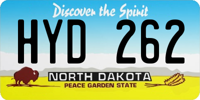 ND license plate HYD262