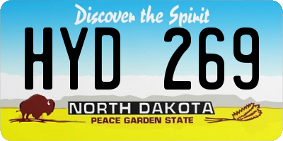 ND license plate HYD269