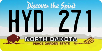ND license plate HYD271