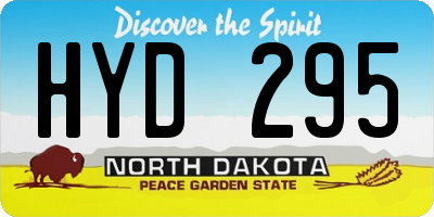 ND license plate HYD295