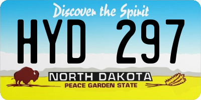 ND license plate HYD297