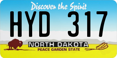 ND license plate HYD317