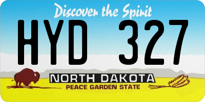 ND license plate HYD327