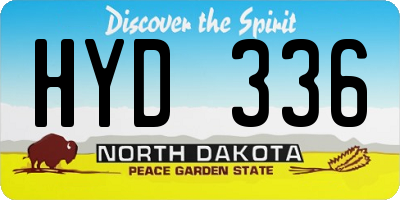 ND license plate HYD336