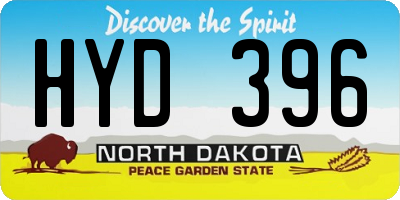 ND license plate HYD396