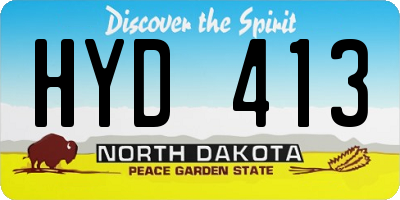 ND license plate HYD413