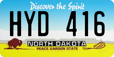 ND license plate HYD416