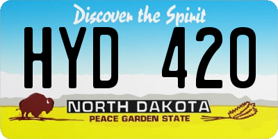 ND license plate HYD420