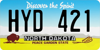 ND license plate HYD421