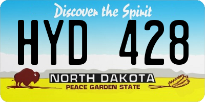 ND license plate HYD428