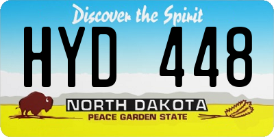 ND license plate HYD448