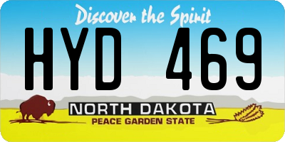 ND license plate HYD469