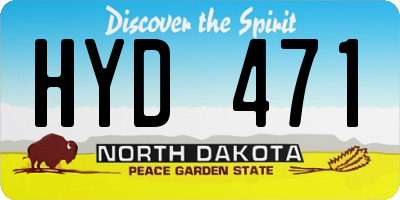 ND license plate HYD471