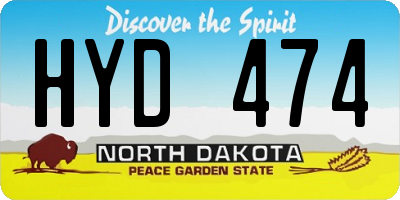 ND license plate HYD474