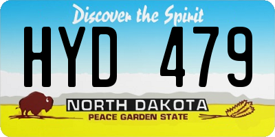 ND license plate HYD479