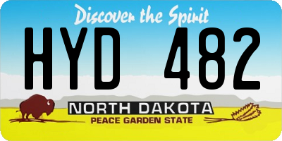ND license plate HYD482