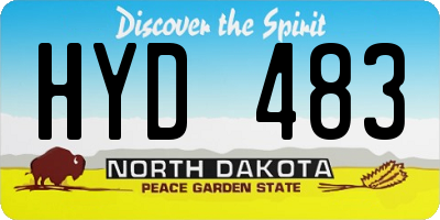 ND license plate HYD483