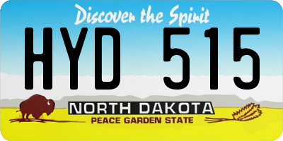 ND license plate HYD515