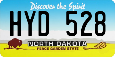 ND license plate HYD528