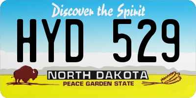 ND license plate HYD529